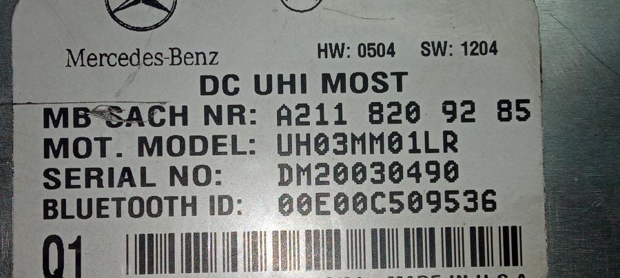 MODULO-BLUETOOTH-MERCEDES-SLK-R-171-3-5-V6-Ano-2004-Auto-Desguace-Luque