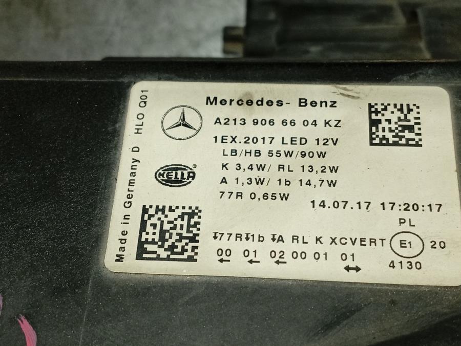 FARO-DELANTERO-DERECHO-MERCEDES-CLASE-E-220D-2-0-CDI-CAT-Ano-2018-Auto-Desguace-Luque