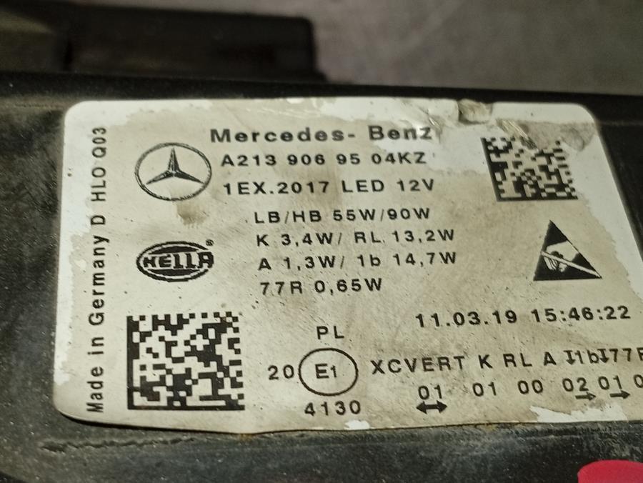FARO-DELANTERO-IZQUIERDO-MERCEDES-CLASE-E-220D-2-0-CDI-CAT-Ano-2018-Auto-Desguace-Luque